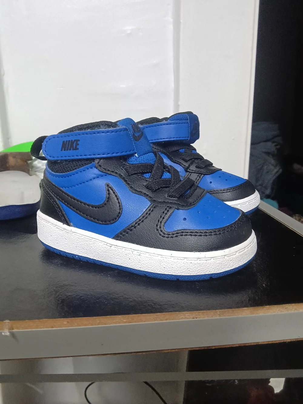 Nike Kids Royal Blue and Black High-Top Sneakers